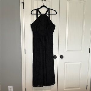 Elegant Black Halter Dress